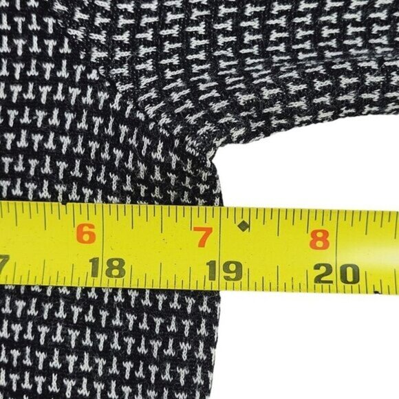 J Jill Shift Dress Size M Petite Pockets Pullover Black White Pattern - Picture 8 of 10